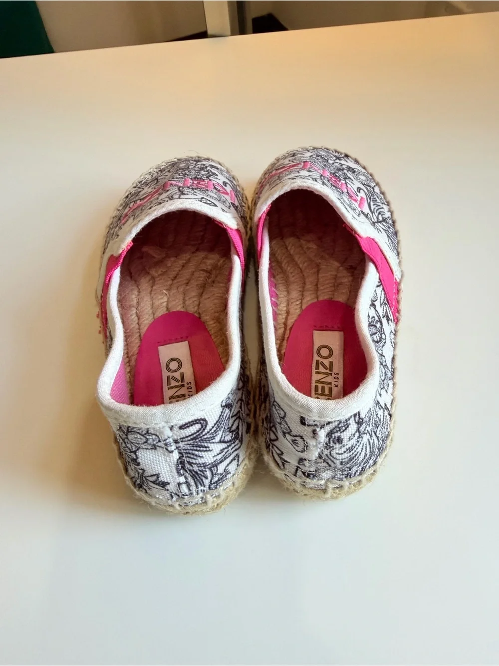 KENZO Kids Disco Jungle Canvas Espadrilles Size 27 NWT